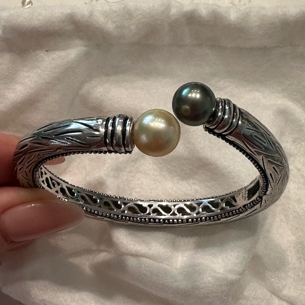 Sterling Silver and Pearl Bracelet